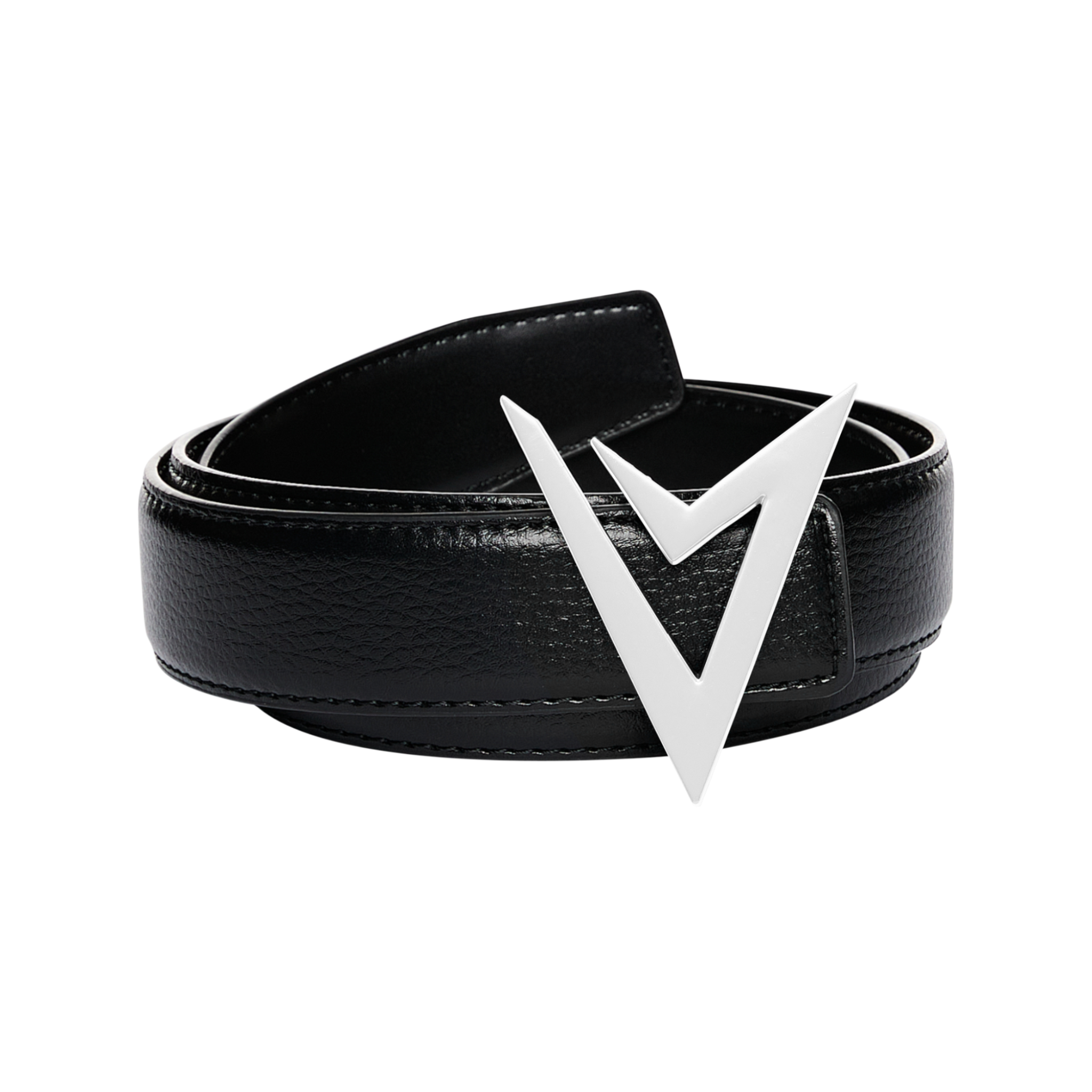 AVVAGE LEATHER BELT WHITE